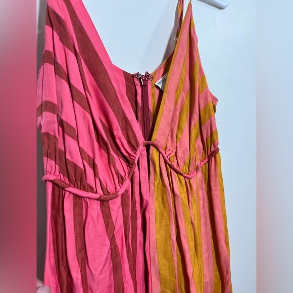 Farm x Anthropologie Deep-V Mixed-Stripe Maxi Dress - Picture 9 of 11